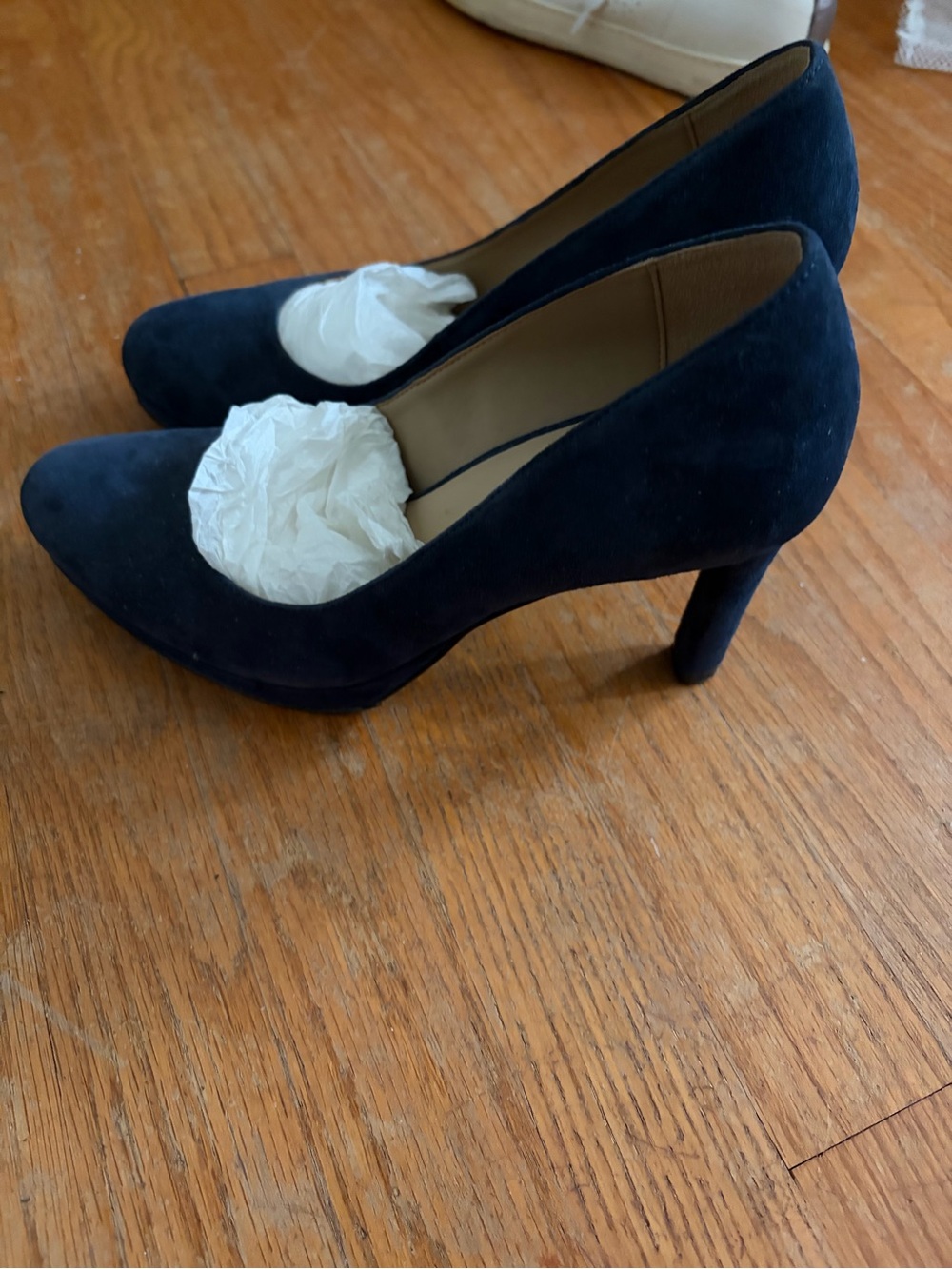 Naturalizer Navy Blue Suede High Heels
